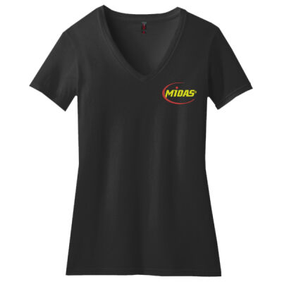 District® Women's Perfect Blend® V-Neck Tee. DM1190L Thumbnail